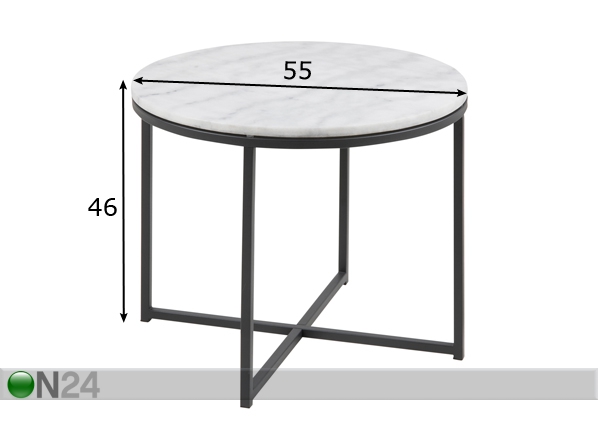 Журнальный стол Cross Ø 55 cm размеры