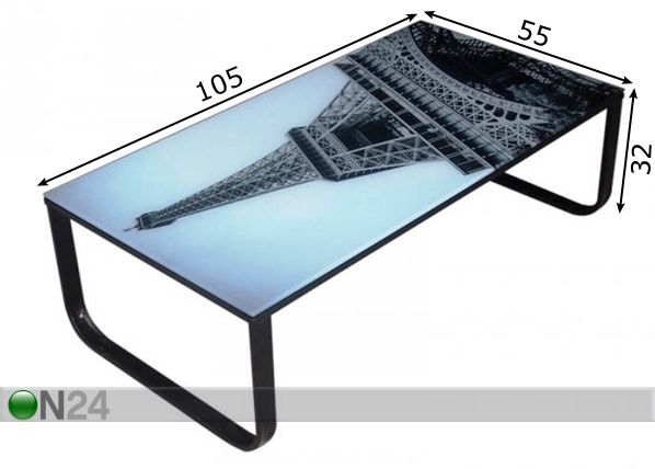 Журнальный стол Eiffel размеры