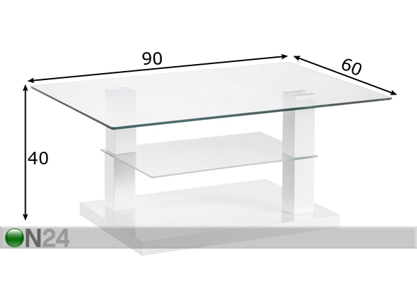 Журнальный стол Glass размеры