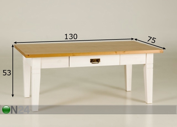 Журнальный стол Monaco 130x75 cm размеры