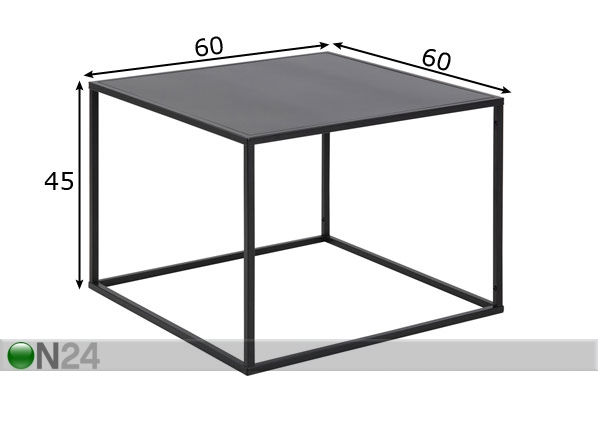 Журнальный стол Newton 60x60 cm размеры