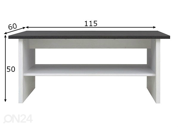 Журнальный стол Orion 115x60 cm размеры