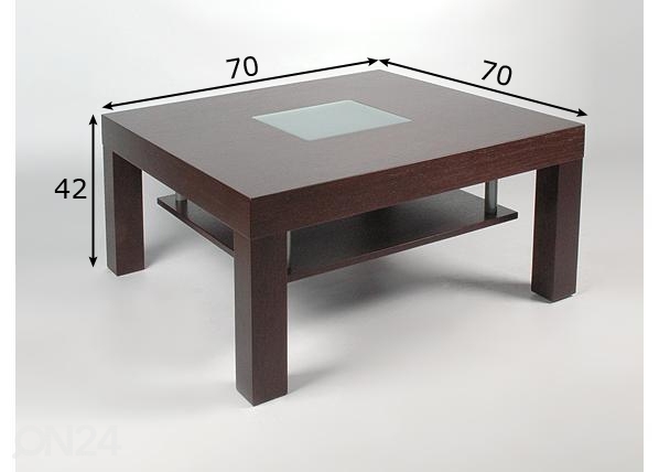 Журнальный стол Ruut 70x70 cm размеры
