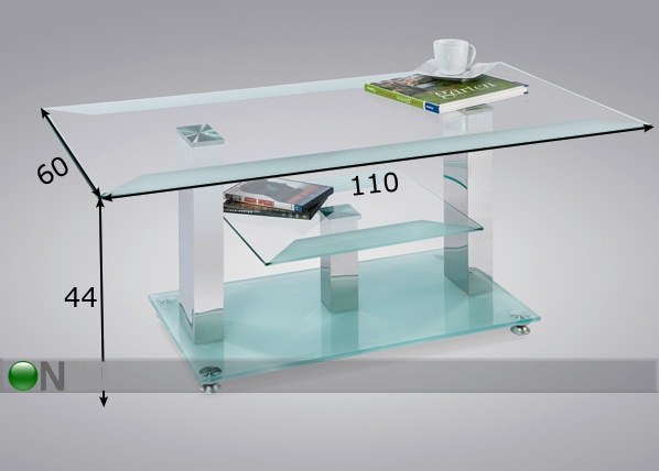 Журнальный стол Teresa 110x60 cm размеры