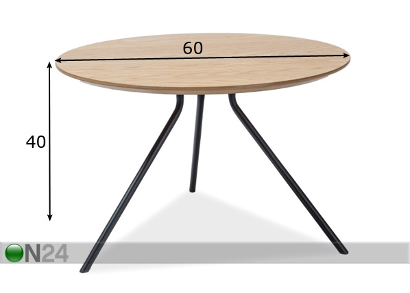Журнальный стол Toto Ø 60 cm размеры