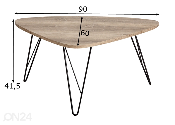 Журнальный стол Wood 3 90x60 cm размеры