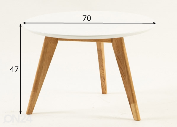 Журнальный стол Ø 70 cm размеры