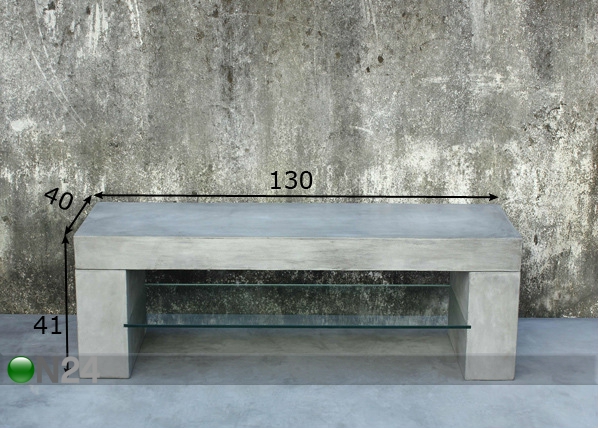 Журнальный стол / подставка под ТВ Cement размеры