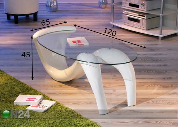 Журнальный стол со стеклом Bella размеры