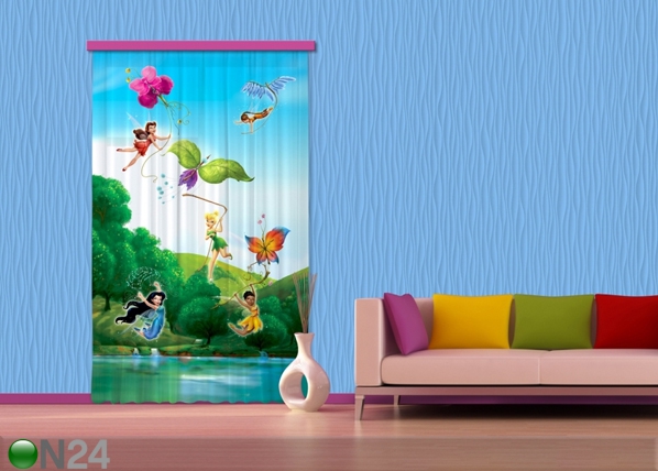 Затемняющая фотоштора Disney Fairies with rainbow 140x245 см