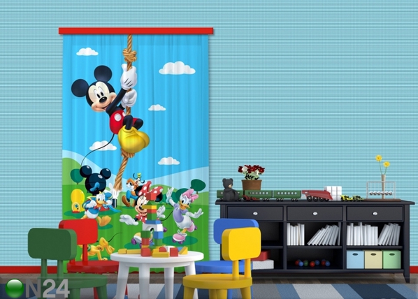 Затемняющее фотошторы Disney Mickey on a rope 140x245 см