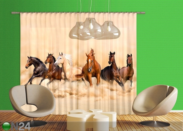 Затемняющее фотошторы Herd of horses 280x245 см