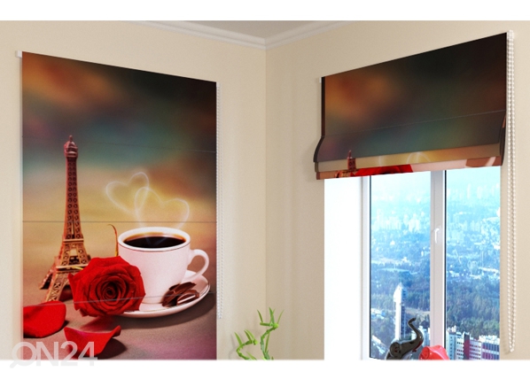 Затемняющие римские шторы French coffee 100x120 cm