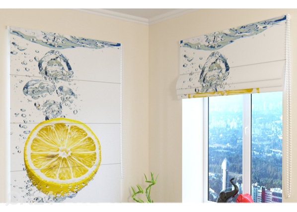 Затемняющие римские шторы Fresh Lemon 60x60 cm