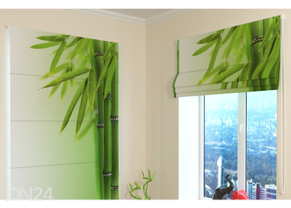 Затемняющие римские шторы Green Bamboo 2 60x60 cm