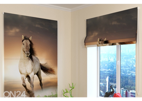 Затемняющие римские шторы Horse 60x60 cm