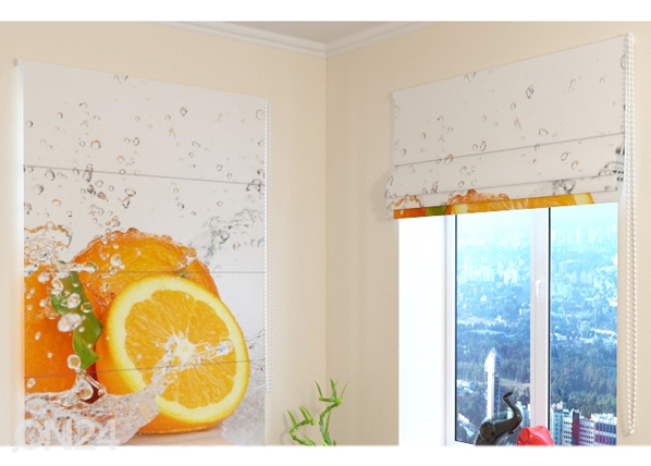 Затемняющие римские шторы Juicy Orange 60x60 cm