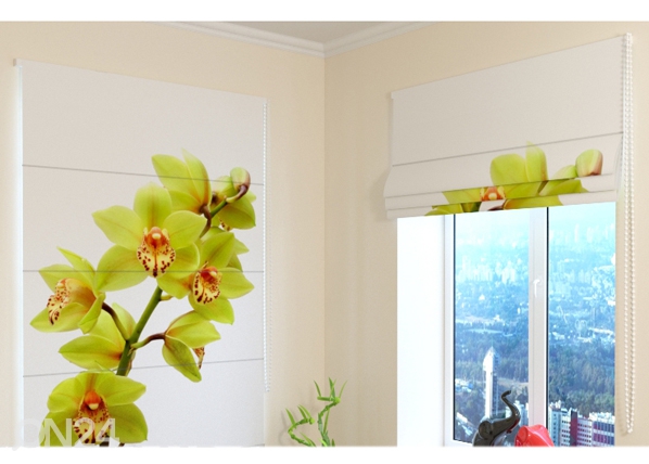 Затемняющие римские шторы Light Green Orchid 60x60 cm