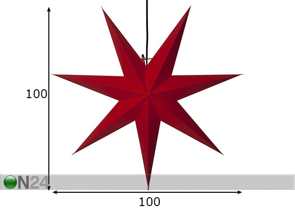 Звезда Rozen 100см, красная размеры