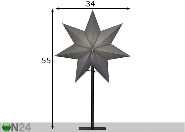 Звезда на металлической ножке Ozen 55 см размеры
