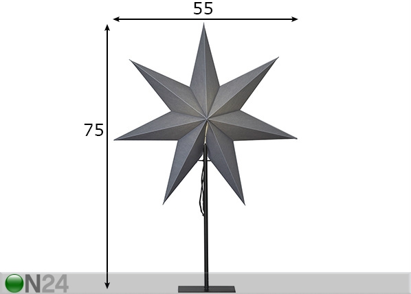 Звезда на металлической ножке Ozen 75 см размеры