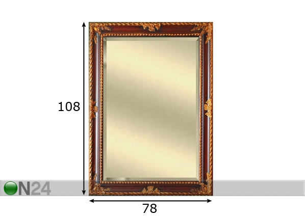Зеркало Avola Brown 78x108 см размеры