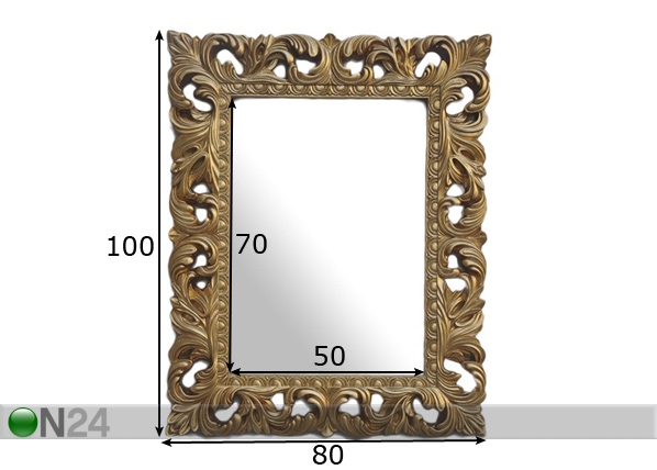Зеркало Palazzo 100x80 cm размеры