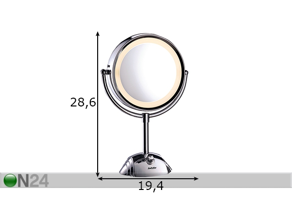 Зеркало для макияжа с подсветкой 8435E размеры