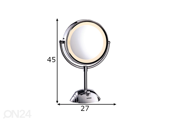 Зеркало для макияжа с подсветкой 8438E размеры