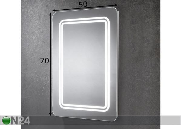 Зеркало с LED подсветкой Shannon 70x50 см размеры