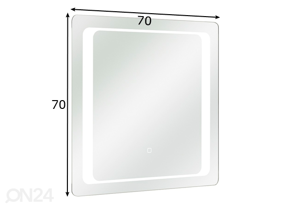 Зеркало с LED светильником 21 размеры