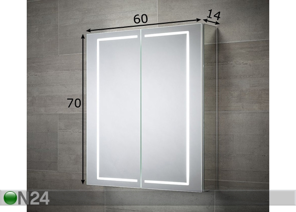 Зеркальный шкаф Sonnet 70x60 см размеры