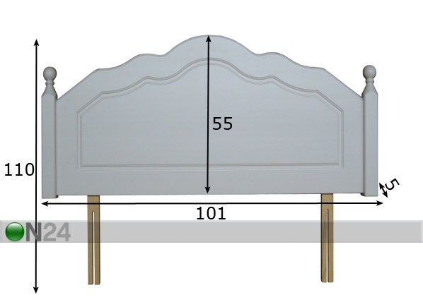 Изголовье кровати Corrib 90 cm размеры