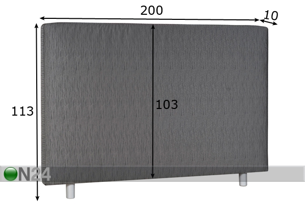 Изголовье кровати Standard 200x113x10 cm размеры