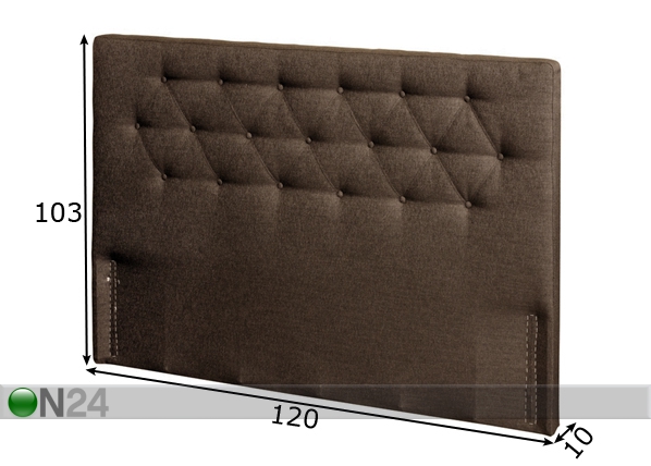Изголовье кровати с текстильной обивкой Harlekin 120x113x10 cm размеры