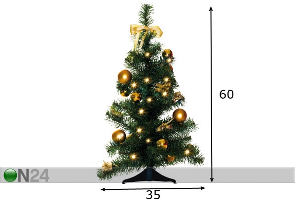 Искусственная елка с LED лампочками 60cm размеры