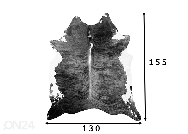 Искусственная шкура животного Xeno 130x155 см, черный размеры