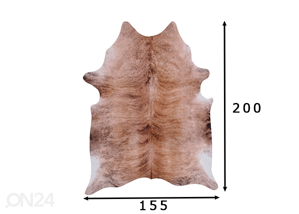Искусственная шкура животного Xeno 155x200 см, коричневый размеры