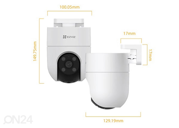 Камера видеонаблюдения Ezviz H8c размеры