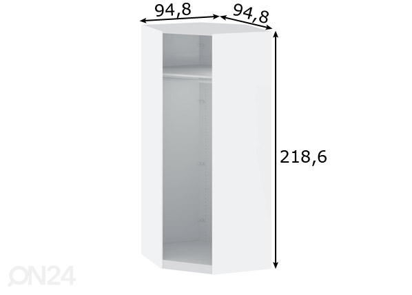 Каркас углового шкафа Save h220 cm размеры