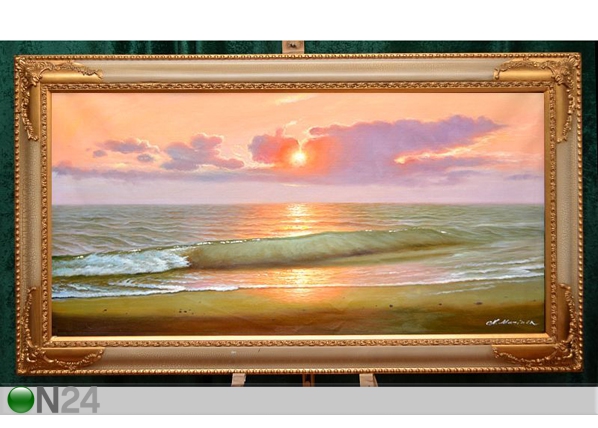Картина в раме Золотой песчаный пляж 140x80 cm