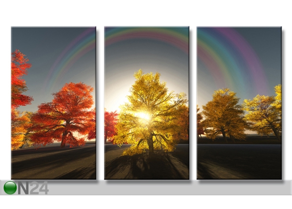 Картина из 3-частей Деревья 160x90 см