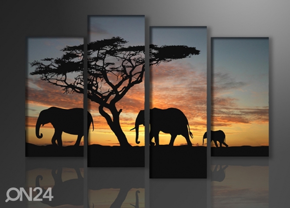 Картина из 4-частей Aafrika 130x80 см