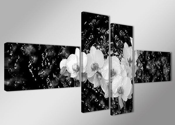 Картина из 4-частей Орхидея в воде 70x160 см