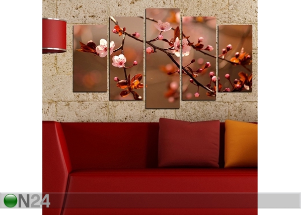 Картина из 5-частей Blossom 100x60 cm