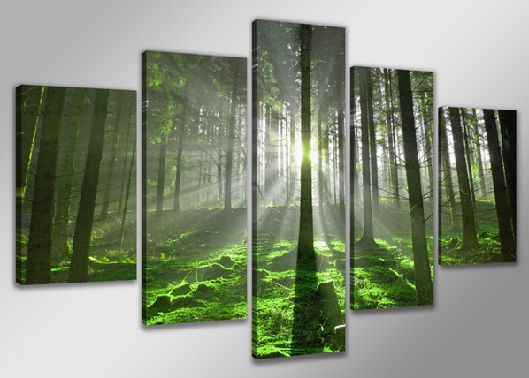 Картина из 5-частей Forrest 200x100 cm