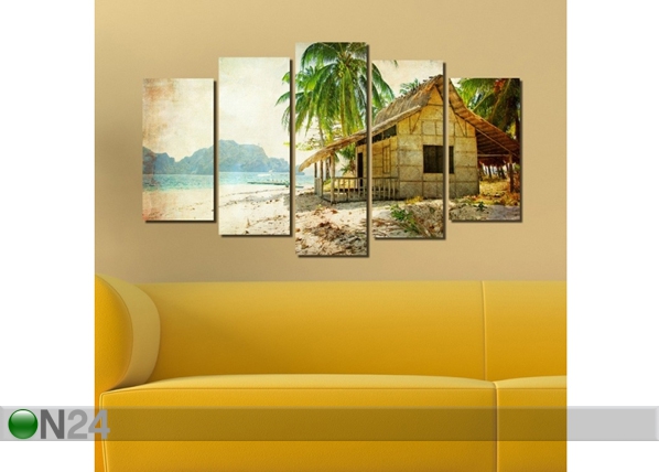 Картина из 5-частей Holiday Paradise I, 100x60 cm