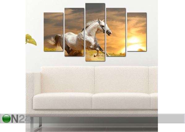 Картина из 5-частей Horse III, 100x60 cm