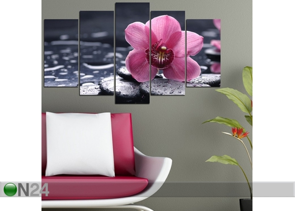 Картина из 5-частей Orchids 2, 100x60 cm