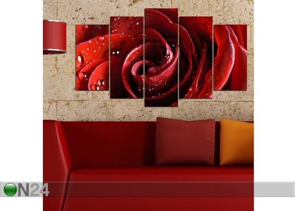Картина из 5-частей Rose Motif I, 100x60 cm